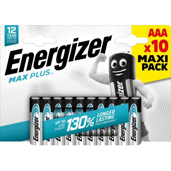 Køb Energizer Max Plus AAA 10-Pack - Batteri (7638900437539)