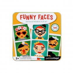 Petit Collage Funny Faces Magnetic Play Set - Legetøj
