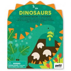 Petit Collage Coloring & Sticker Book Dino - Legetøj