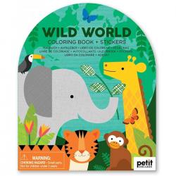 Petit Collage Coloring & Sticker Book Animal - Legetøj