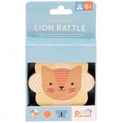 Petit Collage Rattle Lion Petit Friends - Legetøj