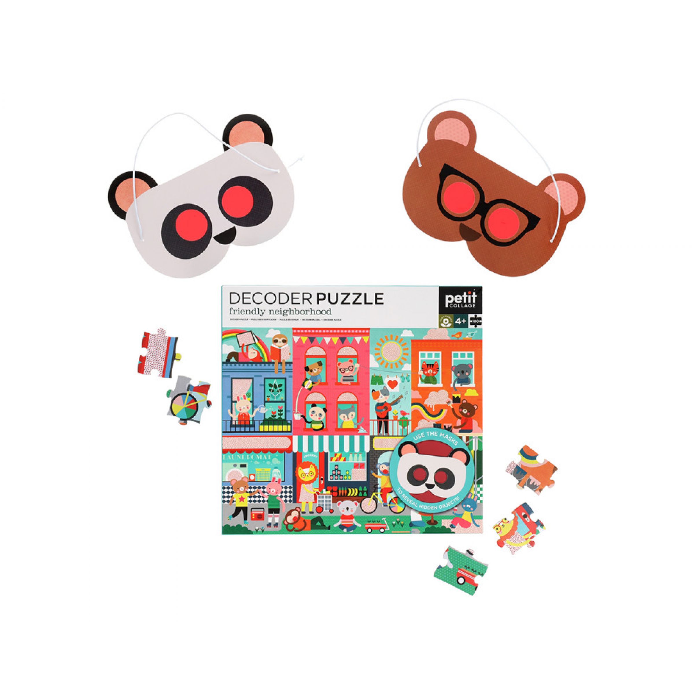 Køb Petit Collage Decoder Puzzle Friendly Neighborhood - Puslespil ...